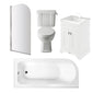 Cambridge Traditional 1685 Freestanding Bathroom Suite with Vanity Unit - welovecouk