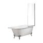 Cambridge Traditional 1685 Freestanding Shower Bath RH with Ball & Claw Feet - welovecouk