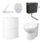 Blend 600 x 355mm W.C. Unit - Matt White with Back to Wall Toilet - welovecouk