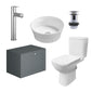 Henbury 600mm Wall Mount Vanity Bathroom Pack - Matt Grey - welovecouk