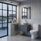 Henbury 600mm Wall Mount Vanity Bathroom Pack - Matt Grey - welovecouk