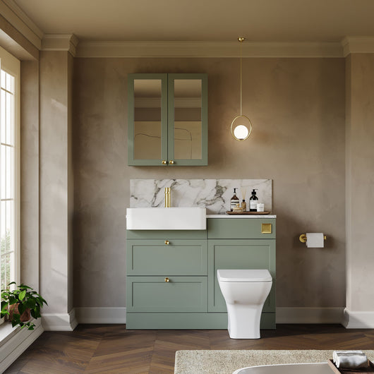  Thaxton Drawer Complete WC Combination Pack - Fern Green - welovecouk