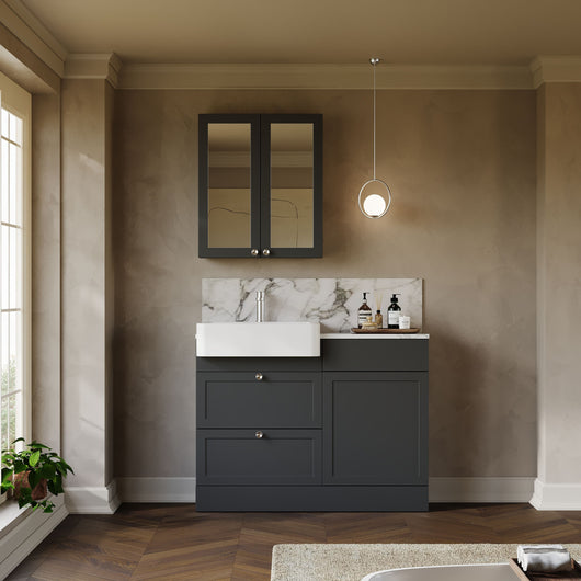  Thaxton Drawer WC Combination Pack - Soft Black - welovecouk
