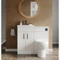 Dulin Floor Standing Vanity WC Combination Pack - Gloss White - welovecouk