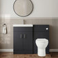 Dulin Floor Standing Vanity WC Combination Pack - Satin Black - welovecouk