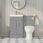Dulin Floor Standing Vanity WC Combination Pack - Satin Grey - welovecouk
