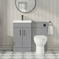 Dulin Floor Standing Vanity WC Combination Pack - Satin Grey - welovecouk