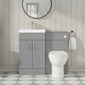 Dulin Floor Standing Vanity WC Combination Pack - Satin Grey - welovecouk