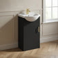 Axle Floor Standing Vanity 450mm Round Basin Unit - Soft Black - welovecouk