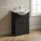 Axle Floor Standing Vanity 550mm Round Basin Unit - Soft Black - welovecouk