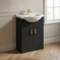 Axle Floor Standing Vanity 650mm Round Basin Unit - Soft Black - welovecouk