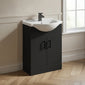 Axle Floor Standing Vanity 650mm Round Basin Unit - Soft Black - welovecouk