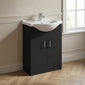 Axle Floor Standing Vanity 650mm Round Basin Unit - Soft Black - welovecouk