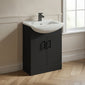 Axle Floor Standing Vanity 650mm Square Basin Unit - Soft Black - welovecouk