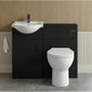 Axle Floor Standing 450mm Round Basin Vanity WC Combination  - Soft Black - welovecouk