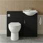 Axle Floor Standing 450mm Round Basin Vanity WC Combination  - Soft Black - welovecouk