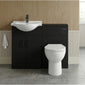Axle Floor Standing 550mm Round Basin Vanity WC Combination  - Soft Black - welovecouk