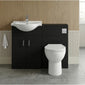 Axle Floor Standing 550mm Round Basin Vanity WC Combination  - Soft Black - welovecouk