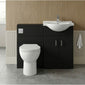 Axle Floor Standing 550mm Round Basin Vanity WC Combination  - Soft Black - welovecouk