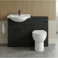 Axle Floor Standing 650mm Round Basin Vanity WC Combination  - Soft Black - welovecouk