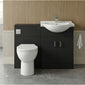 Axle Floor Standing 650mm Round Basin Vanity WC Combination  - Soft Black - welovecouk