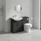 Axle Floor Standing 550mm Square Basin Vanity WC Combination  - Soft Black - welovecouk