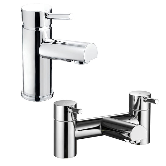  Trisen mono Basin Mixer with Harrow Bath Filler Pack- Chrome - welovecouk
