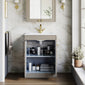 Farlow Shaker Floor Standing 500mm 2-Door Basin Vanity Unit - Pebble Grey