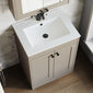 Farlow Shaker Floor Standing 500mm 2-Door Basin Vanity Unit - Pebble Grey