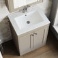 Farlow Shaker Floor Standing 500mm 2-Door Basin Vanity Unit - Pebble Grey