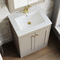 Farlow Shaker Floor Standing 500mm 2-Door Basin Vanity Unit - Pebble Grey