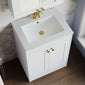 Farlow Shaker Floor Standing 600mm 2-Door Basin Vanity Unit - Satin White