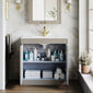 Farlow Shaker Floor Standing 800mm 2-Door Basin Vanity Unit - Pebble Grey