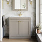 Farlow Shaker Floor Standing 800mm 2-Door Basin Vanity Unit - Pebble Grey