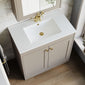Farlow Shaker Floor Standing 800mm 2-Door Basin Vanity Unit - Pebble Grey