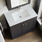 Farlow Shaker Floor Standing 800mm 2-Door Basin Vanity Unit - Satin Soft Black
