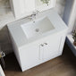 Farlow Shaker Floor Standing 800mm 2-Door Basin Vanity Unit - Satin White