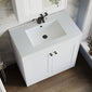 Farlow Shaker Floor Standing 800mm 2-Door Basin Vanity Unit - Satin White