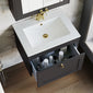 Farlow Shaker Wall Mounted 600mm 1-Drawer Basin Vanity Unit - Satin Soft Black