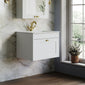 Farlow Shaker Wall Mounted 600mm 1-Drawer Basin Vanity Unit - Satin White