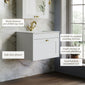 Farlow Shaker Wall Mounted 800mm 1-Drawer Basin Vanity Unit - Satin White