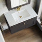 Farlow Shaker Wall Mounted 800mm 1-Drawer Basin Vanity Unit - Satin Soft Black