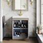 Farlow Shaker Floor Standing 600mm 2-Door Basin Vanity Unit - Pebble Grey