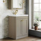 Farlow Shaker Floor Standing 600mm 2-Door Basin Vanity Unit - Pebble Grey