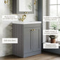 Farlow Shaker Floor Standing 800mm 2-Door Basin Vanity Unit - Satin Grey