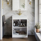 Farlow Shaker Floor Standing 600mm 2-Door Basin Vanity Unit - Satin White