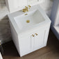 Farlow Shaker Floor Standing 600mm 2-Door Basin Vanity Unit - Satin White