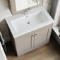Farlow Shaker Floor Standing 800mm 2-Door Basin Vanity Unit - Pebble Grey