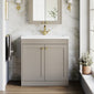 Farlow Shaker Floor Standing 800mm 2-Door Basin Vanity Unit - Pebble Grey
