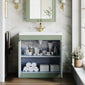 Farlow Shaker Floor Standing 800mm 2-Door Basin Vanity Unit - Satin Green